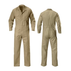 100% COTTON BEIGE COVERALL - excel trading company. l.lc