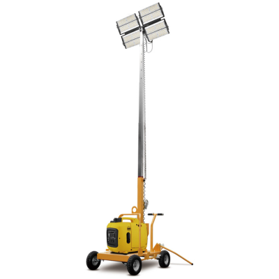 LED Mobile Tower Light with Telescopic Mast for Construction Site Lighting