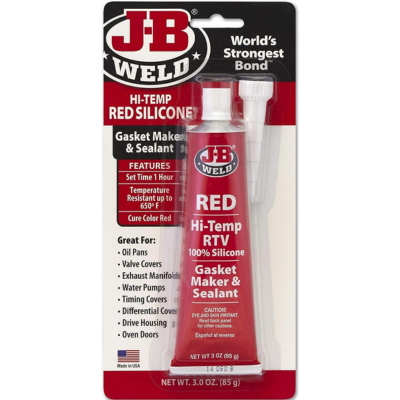 J-B Weld high temperature RTV silicone gasket maker in red tube